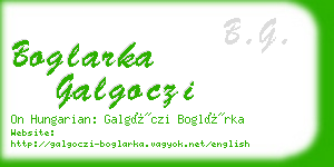 boglarka galgoczi business card